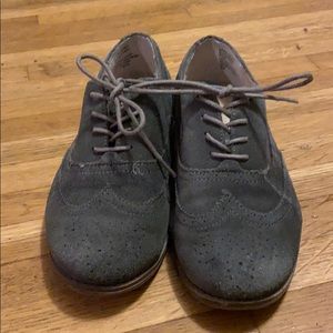 Cynthia Rowley Gray Suede Wingtip Oxfords